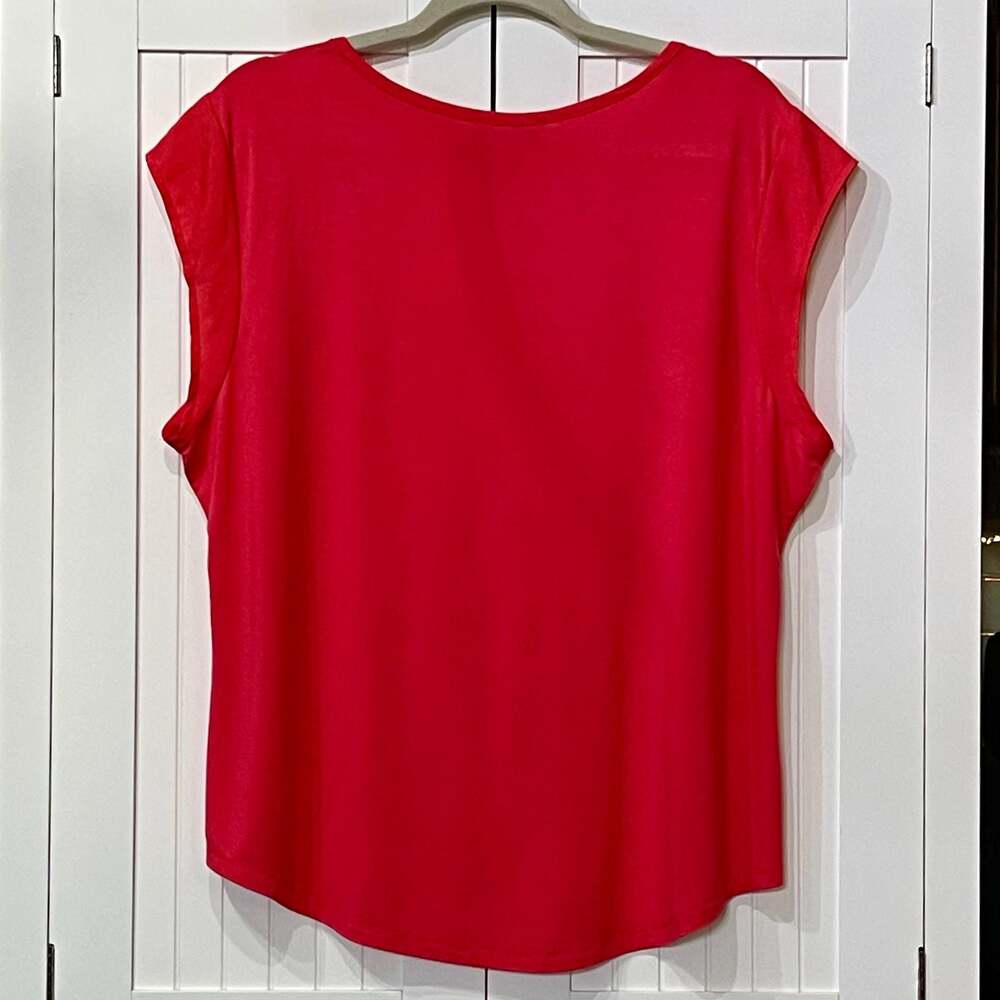 Calvin Klein Modern Essentials Watermelon Pink Sleeveless Pocket Top Size XL - Picture 2 of 5